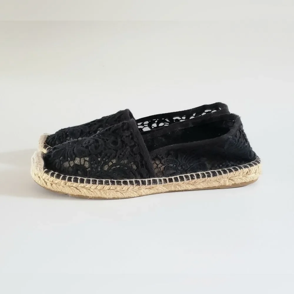 Tory Burch Abbe Lace Espadrille Slip On Women's Shoe Size 8